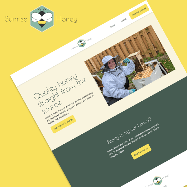 Image of website built by Digital Ground for Sunrise Honey
